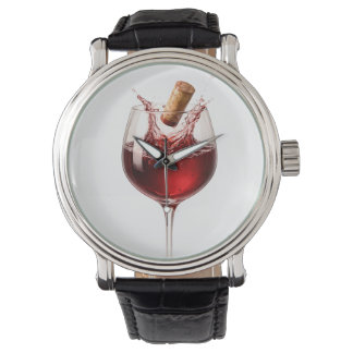 Verliebte Eleganz - Wein-Splash-Hochzeitsgeschenk Armbanduhr