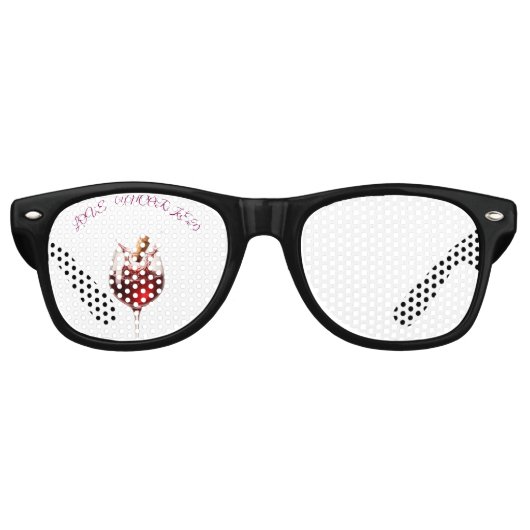 Verliebte Eleganz Wein Spritzer Partybrille (Vorderseite)
