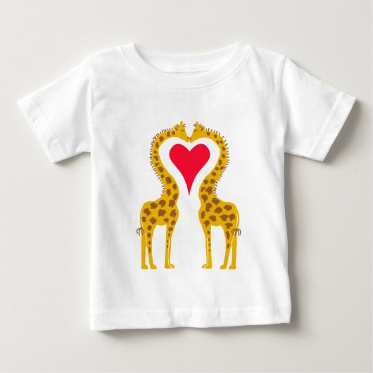 verliebte Giraffen Baby T-shirt (Vorderseite)