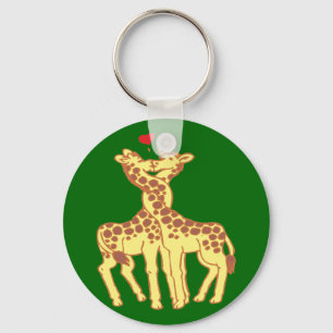 verliebte Giraffen giraffes in love Schlüsselanhänger