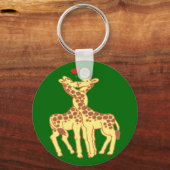 verliebte Giraffen giraffes in love Schlüsselanhänger (Vorderseite)