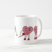 Verliebte Herzen Kaffeetasse (VorderseiteRechts)