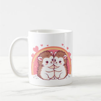 Verliebte Igel – Niedliches Umarmungs-Design Kaffeetasse