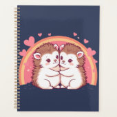 Verliebte Igel – Niedliches Umarmungs-Design Planer (Vorderseite)