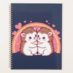 Verliebte Igel – Niedliches Umarmungs-Design Planer