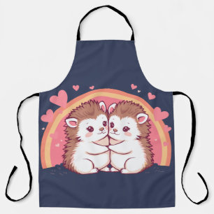 Verliebte Igel – Niedliches Umarmungs-Design Schürze