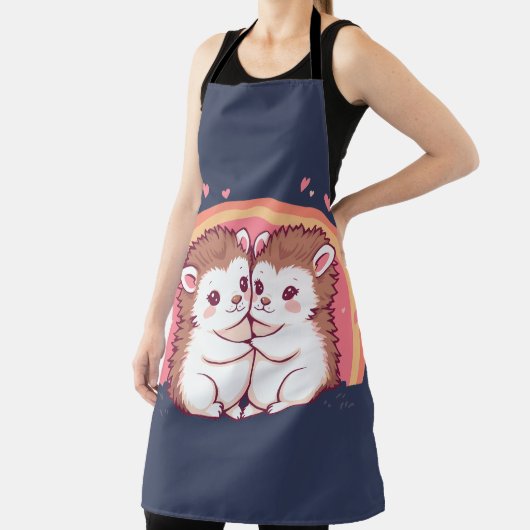 Verliebte Igel – Niedliches Umarmungs-Design Schürze (InSitu)