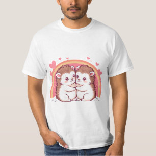 Verliebte Igel – Niedliches Umarmungs-Design T-Shirt