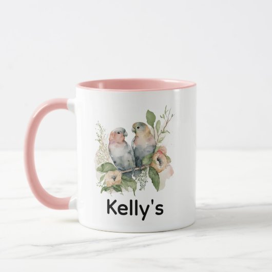 Verliebte in Pastell-Wasserfarben Tasse (Links)
