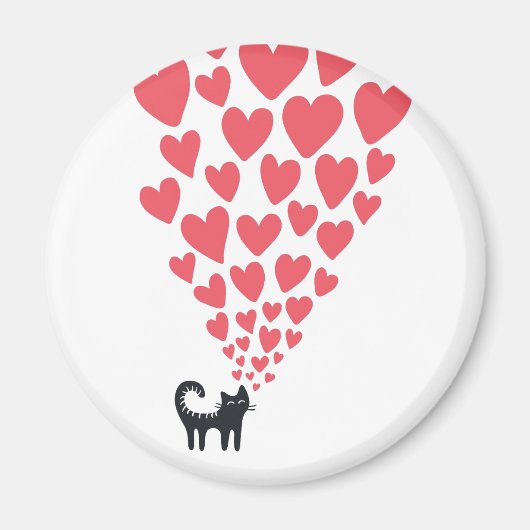 Verliebte Katze Magnet (Vorne)
