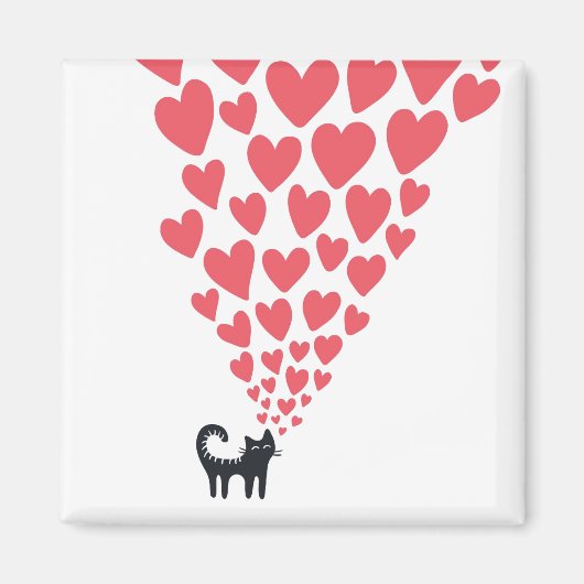 Verliebte Katze Magnet (Vorne)
