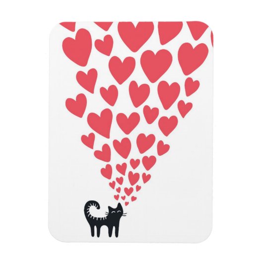 Verliebte Katze Magnet (Vertikal)