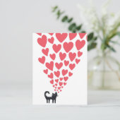 Verliebte Katze Postkarte (Stehend Vorderseite)