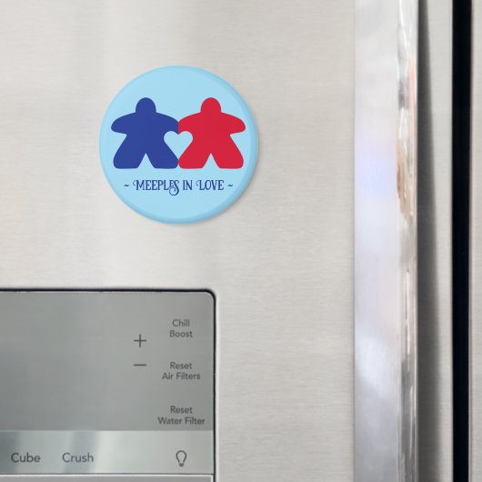 Verliebte Meeples, Blau & Rot Magnet (In Situ (Kühlschrank))