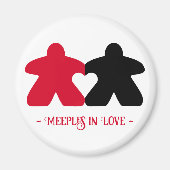 Verliebte Meeples, Rot & Schwarz Magnet (Vorne)