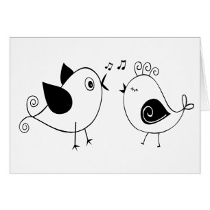 Verliebte Schwarze Weiße Hochzeit Brautparty Vögel