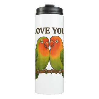 Verliebte Vögel Thermo-Tumbler 'Für Immer Zusammen Thermosbecher
