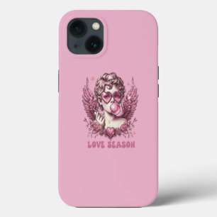 Verliebter Amor mit rosaroter Brille und Bubble Gu iPhone 13 Hülle