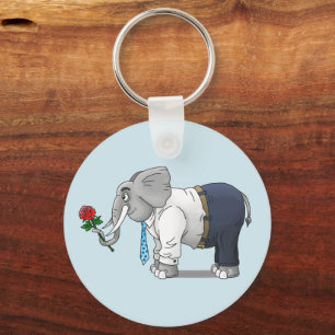 Verliebter Elefant Valentinstag Schlüsselanhänger