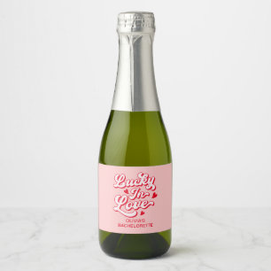 Verliebter Glückspilz Junggesellinnen Champagner Schaumweinetikett