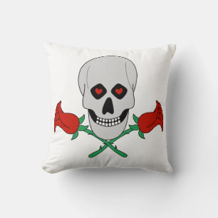 Verliebter Totenkopf Kissen