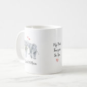 Verliebtes Elefantenpaar Kaffeetasse (Vorderseite Links)