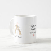 Verliebtes Giraffenpaar Kaffeetasse (Vorderseite Links)