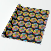 Verliebtes Hahn Geschenkpapier (Ungerollt)