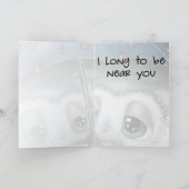 Verliebtes Lemuren-Paar unter Herzregen Karte (Innenseite)