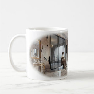 Verliebtheit in einem zerbrochenen Zimmer Becher Kaffeetasse