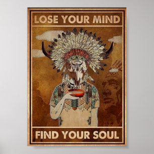 Verlier deinen Verstand, finde deine Seele Vintage Poster