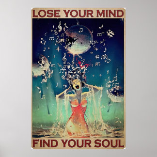 Verlier deinen Verstand, finde deine Seele Vintage Poster
