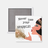 "Verliere nie deinen SPARKLE!" Diva Magnet (Vorderseite/Rückseite)