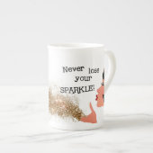 "Verliere nie deinen SPARKLE!" DIVA-Tasse Porzellantasse (Vorderseite Rechts)