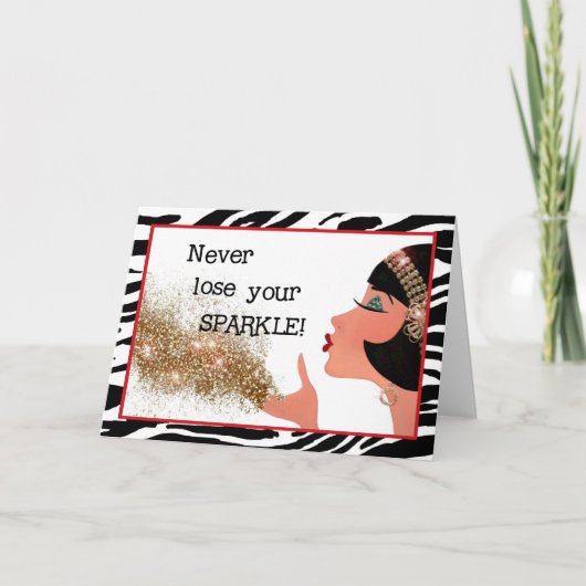 "Verliere nie deinen SPARKLE!" Karte (Vorderseite)