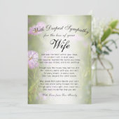 Verlieren einer Ehefrau Karte (Stehend Vorderseite)