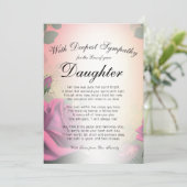 Verlieren einer Tochter Karte (Stehend Vorderseite)