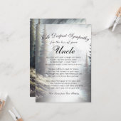 Verlieren eines Onkelerinners Karte (Vorderseite/Rückseite Beispiel)