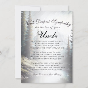 Verlieren eines Onkelerinners Karte