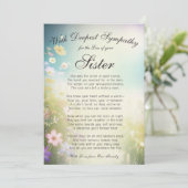 Verlieren eines Sister-Memorial Karte (Stehend Vorderseite)