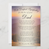 Verlieren eines Vater-Memorial Karte (Vorderseite)