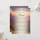 Verlieren eines Vater-Memorial Karte (Vorderseite/Rückseite Beispiel)