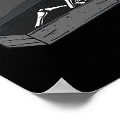 Verlieren Sie das Skelett im Coffin Halloween Spaß Poster (Ecke)