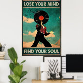 Verlieren Sie Ihren Geist Finden Sie Ihr Soul Vint Poster (Heimbüro)