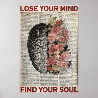 Verlieren Sie Ihren Geist Finden Sie Ihr Soul Vint Poster