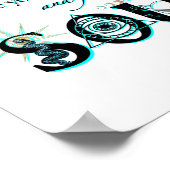 Verlieren Sie Ihren Geist Ihr Soul schwarz türkis  Poster (Ecke)