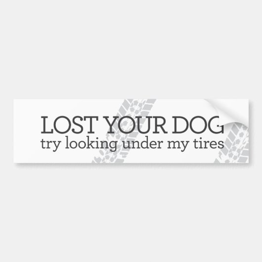 Verlieren Sie Ihren Hund Autoaufkleber (Vorne)