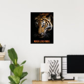 Verlieren Sie nie den Fokus - Tiger, Erfolg, Unter Poster (Heimbüro)