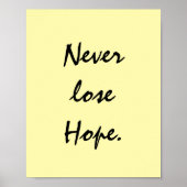 VERLIEREN SIE NIE DIE HOFFNUNG. POSTER (Vorne)