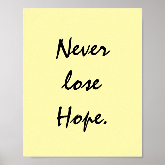 VERLIEREN SIE NIE DIE HOFFNUNG. POSTER (Vorne)